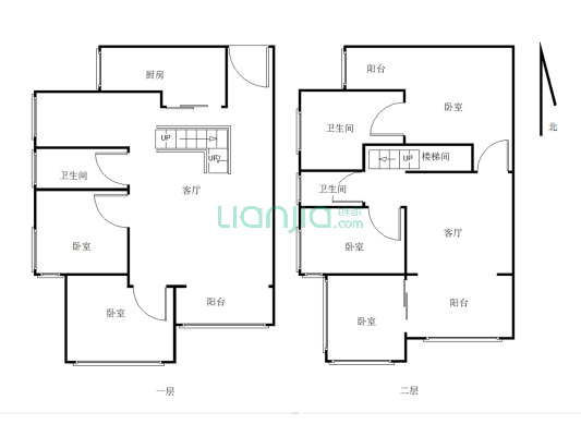 大悦城精装修五室两厅一厨三卫183平 视野开阔适合居住-户型图