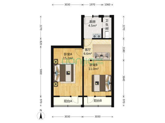 东宝兴路254弄28支弄 2室1厅1卫 49平方