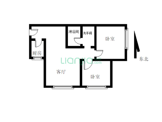 上江北五粮液旁和苑 2室 可拎包入住 产权清晰无抵押-户型图