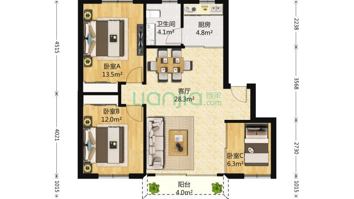 金竹园北座二手房实景图