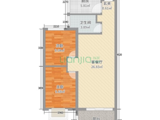 通透户型，户型方正，格局好，产权清晰。