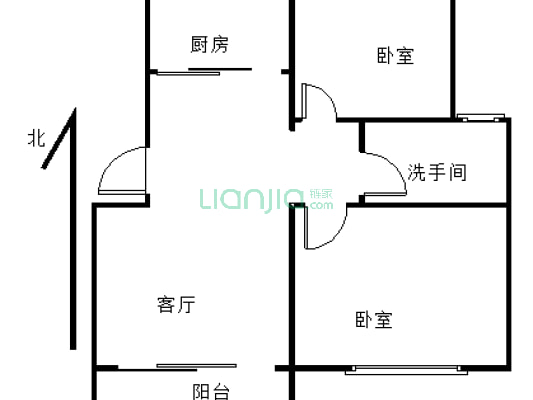 淮阳城南 和谐家园小区 带储藏室 户型方正-户型图