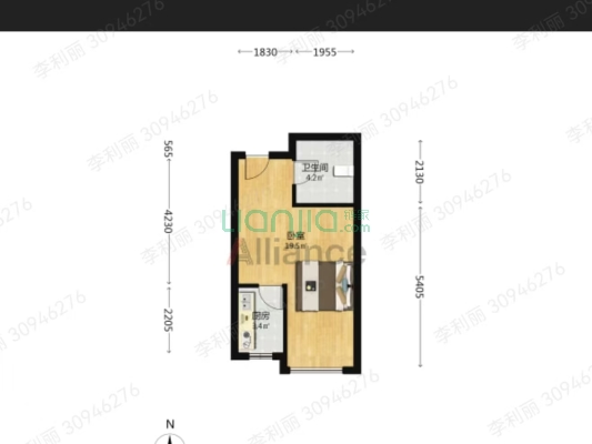 精装修，西向大开间，中高楼层，采光好，视野开阔-户型图