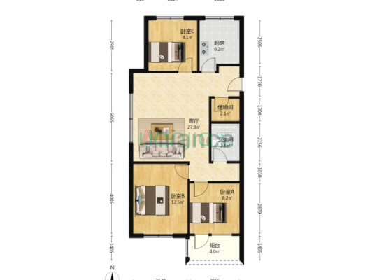 孔雀城 房企百强企业 涿州大盘 大社区 有直达北京公交-户型图