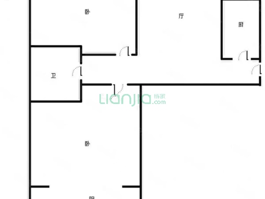 838沿线，70年大产权，房本满五唯一，集体供暖。-户型图