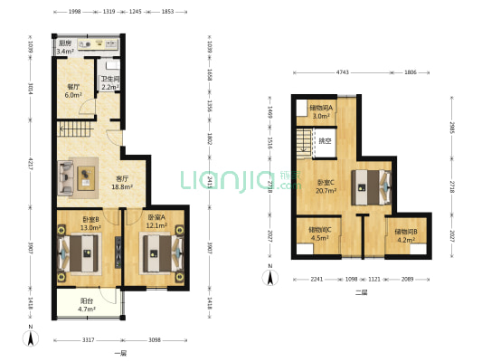 春光里 3室2厅1卫 92平方