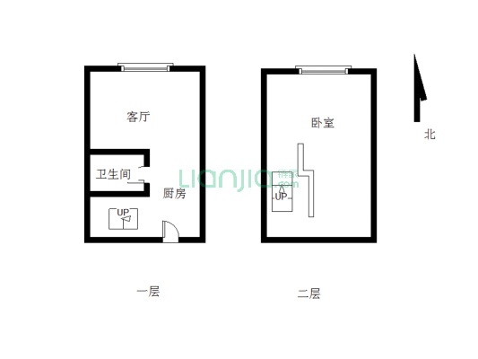 航安金和城二期  精装修公寓 上下两层复式-户型图