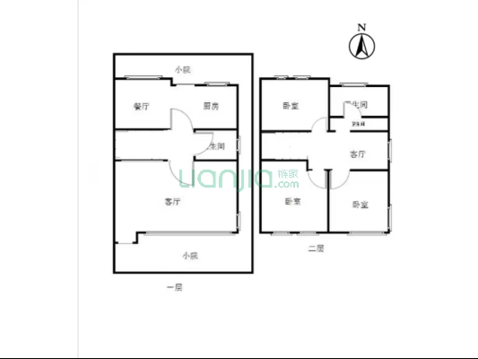 竹语堂 4室3厅 南 北-户型图