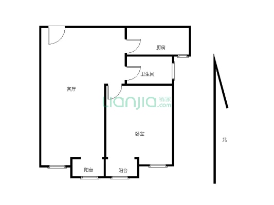 江南福郡一居室，价格便宜，想要的速度-户型图