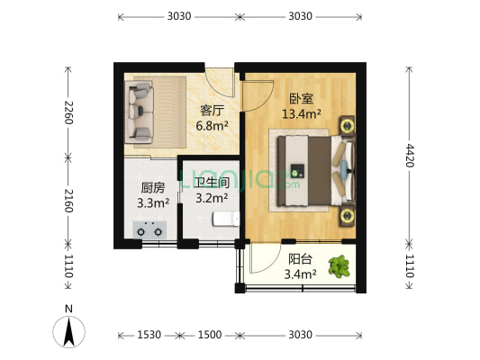 徐家浜新村 1室1厅1卫 0平方