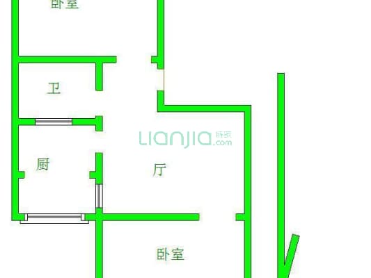 朝阳小区 2室1厅 南-户型图