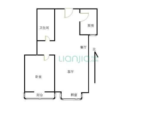 水岸花城 2室1厅 南-户型图