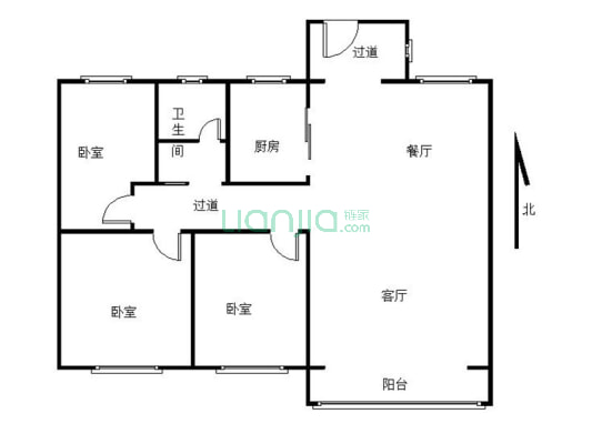 海斯顿大小区，东南西北出行方便，房子精装修拎包即住-户型图