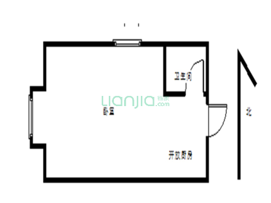 九龙广场 小公寓 精装修 业主诚心出售 看房方便-户型图