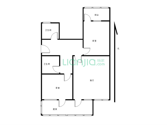 清香坪家属区低楼层简单装修可以拎包入住-户型图
