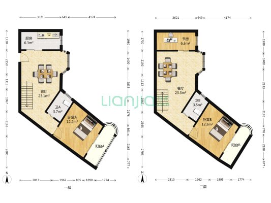嘉丰大厦 3室2厅2卫 67平方