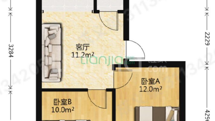 市政公司宿舍二手房实景图