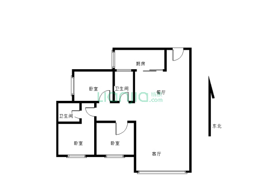 碧桂园江山赋 3室2厅 东南 西南-户型图