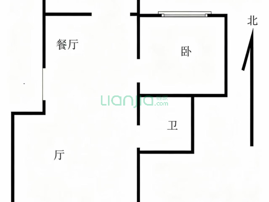 永安小区 2室1厅 南 北-户型图