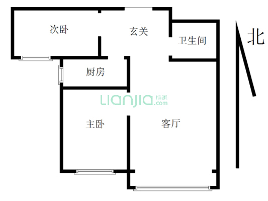 联合一号院 2室2厅 98平米-户型图