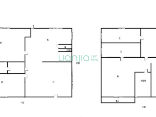 东京都高尔夫 独栋别墅 临水系 大院子 客厅带挑空-户型图