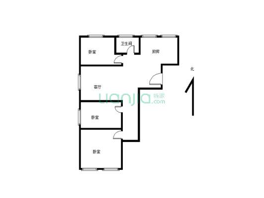 龙腾奥莱 10楼西边户 精装独立大三室 居住特舒适-户型图