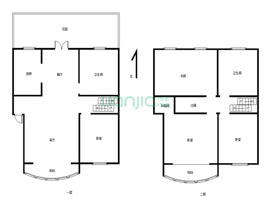 电信生活区，一楼带院，院子60平，直通地下室40平-户型图