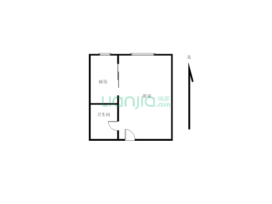 京东紫晶 精装单身公寓 总价低 全屋定制 看房方便-户型图