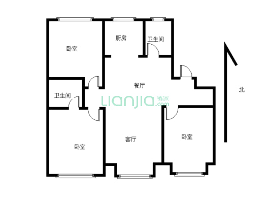 红山世家B区电梯高层视野开阔交通便利配套齐全-户型图