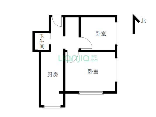 新华小区(红山区) 2室1厅 东南-户型图