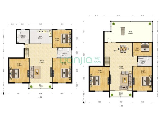 德都路268弄 6室2厅3卫 208平方