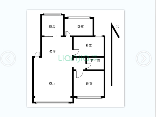 舒适3居室 一楼带小院 房主诚心出售-户型图