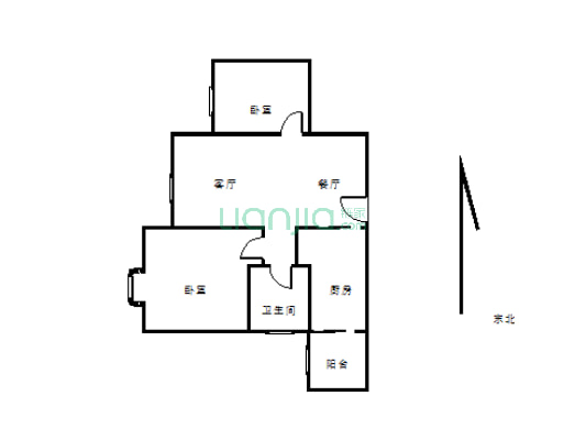 西区鑫空间标准两房诚心出售，可拎包入住-户型图