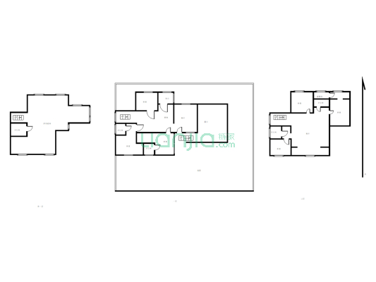 市区独栋别墅，户型好，使用面积大，功能间齐全-户型图