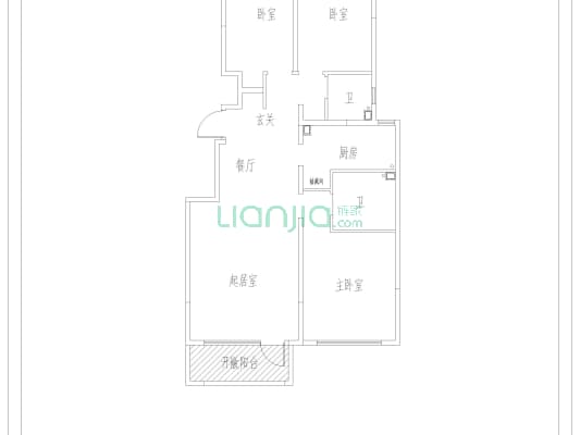 大社区 南北通透 好楼层 采光视野好 北京公交直达小区-户型图