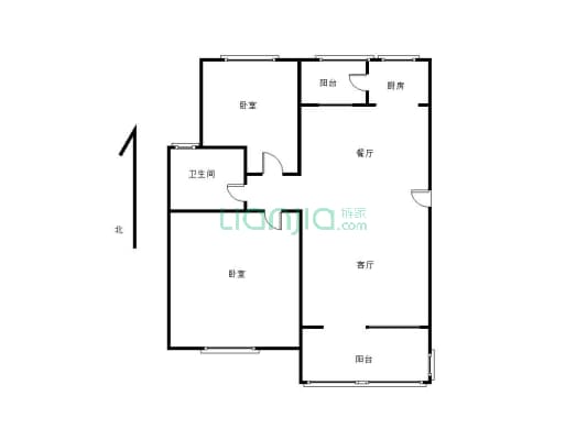 精装修多层洋房，实木家具。有证可按揭-户型图