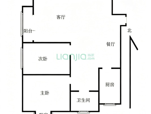 70年大产权，四中附近，精装修三居室，满五年税少-户型图