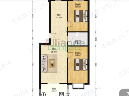 水岸花城好，房源环境好，交通便利。-户型图