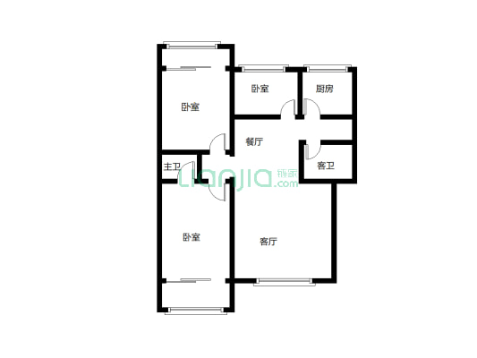 宏远二号院 3室2厅 南 北-户型图