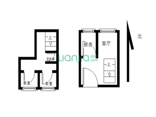 深蓝公寓 2室2厅 南 北