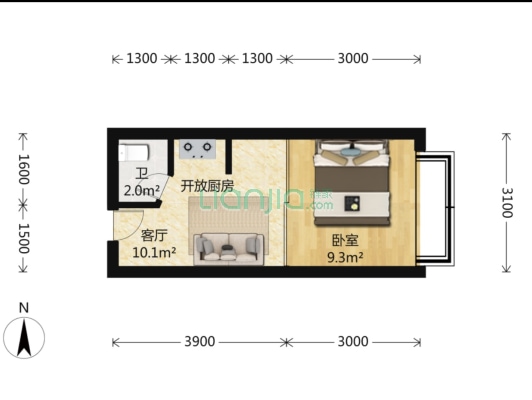 中环百汇，2号线地铁口，交通便利