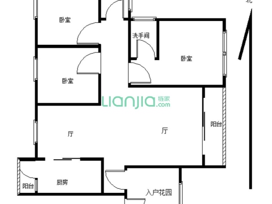 世纪绿洲 3室1厅 东南