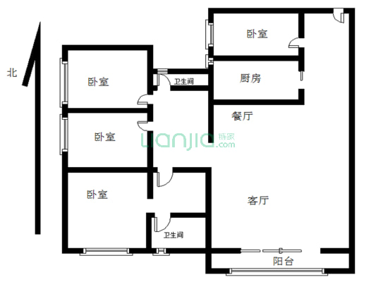 汉邦66装修三居室出售  高楼层