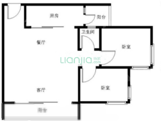 丽晶华庭 舒适两居室 南向光线好 方正实用 配套全