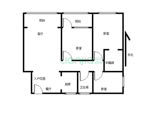 三室两厅.价格美丽.看房方便.理想的居家住宅-户型图