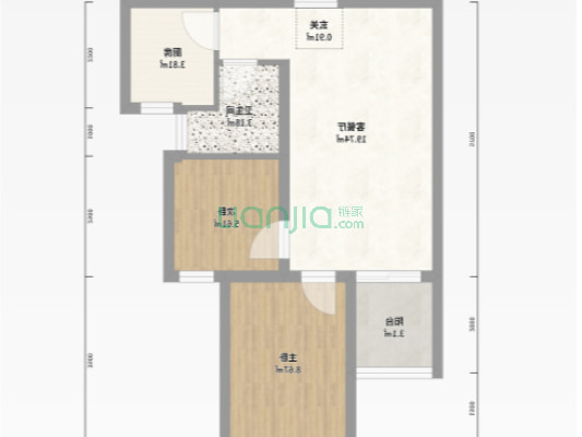 祥云里 2室1厅 南-户型图