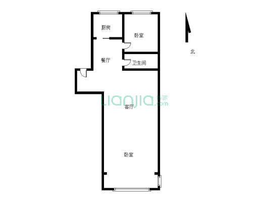 房子地理位置优越，步梯2楼，，南北卧室-户型图