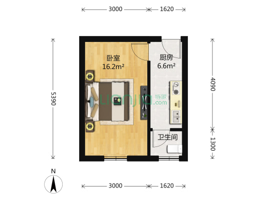 控江小区 1室0厅1卫 34平方