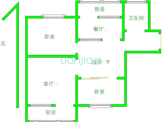 省医院旁 精装修  南北通透 随时看房-户型图