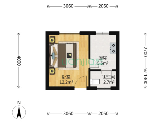瞿溪路937弄 1室0厅1卫 25平方